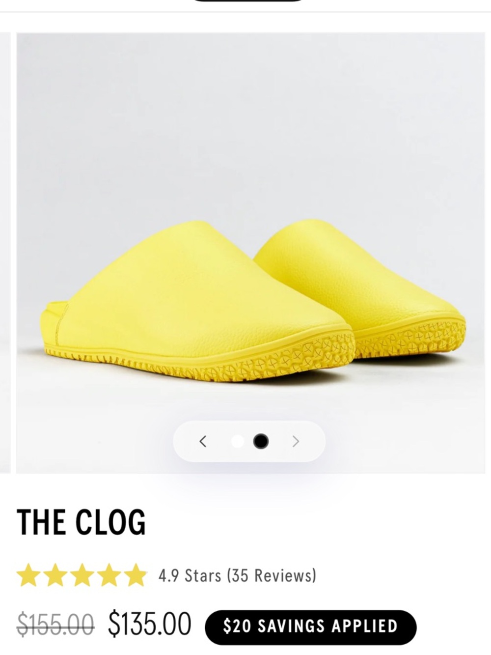 Snibbs Unisex Yellow Clog